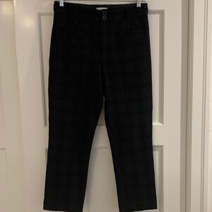 Anthropologie women’s black on black patterned pants